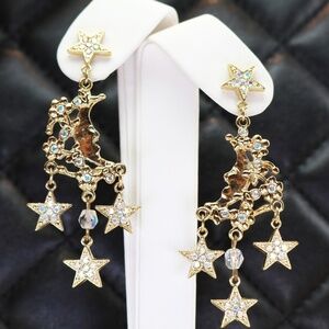 ✨🌙 Magical Moon & Star Earrings by Kirks Folly 🌙